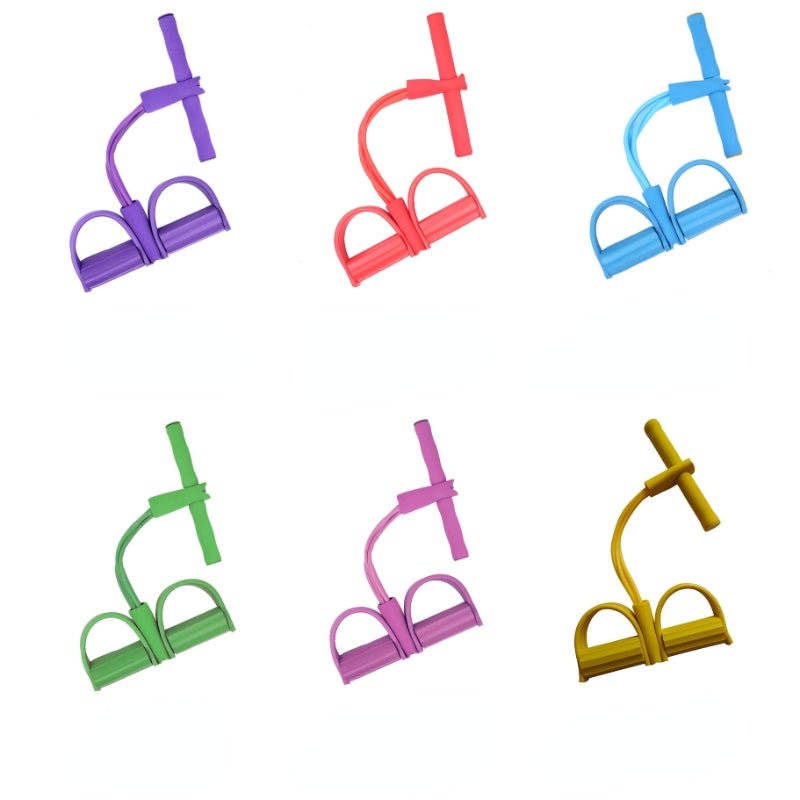 Home Gym Resistance Bands - 4 Tubes Elastic Pull Ropes for Full Body Workout