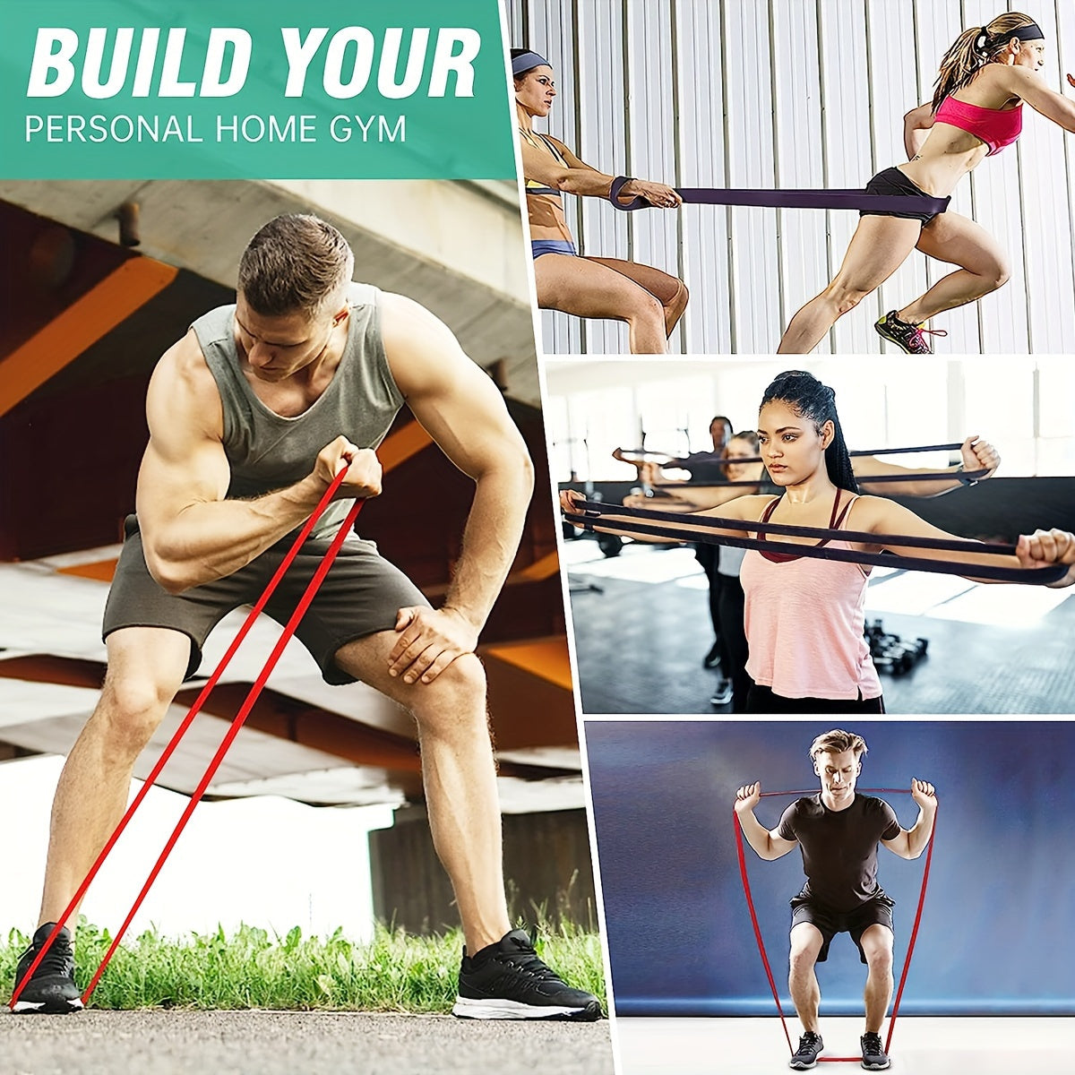 4pcs Yoga Resistance Tension Bands