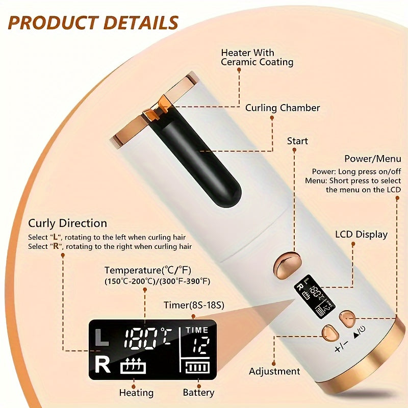 DELYOU Auto-Curler, Quick Charge USB