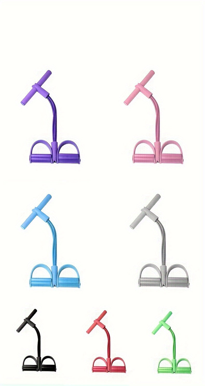 Home Gym Resistance Bands - 4 Tubes Elastic Pull Ropes for Full Body Workout