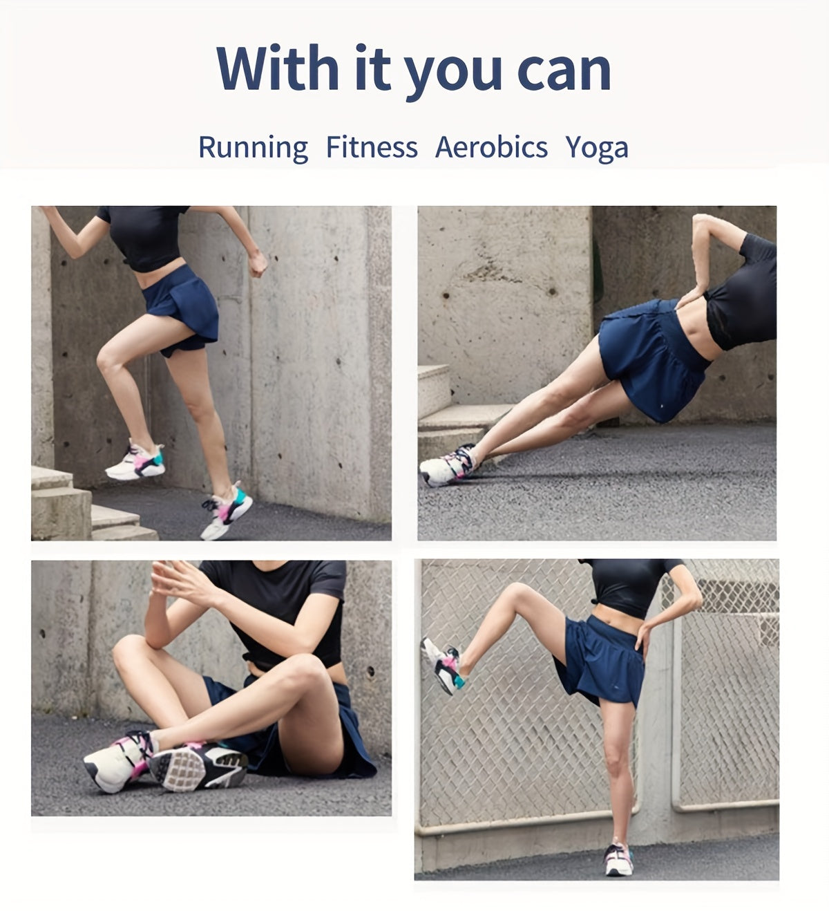 Letter Print High Waist Running Shorts With Pocket