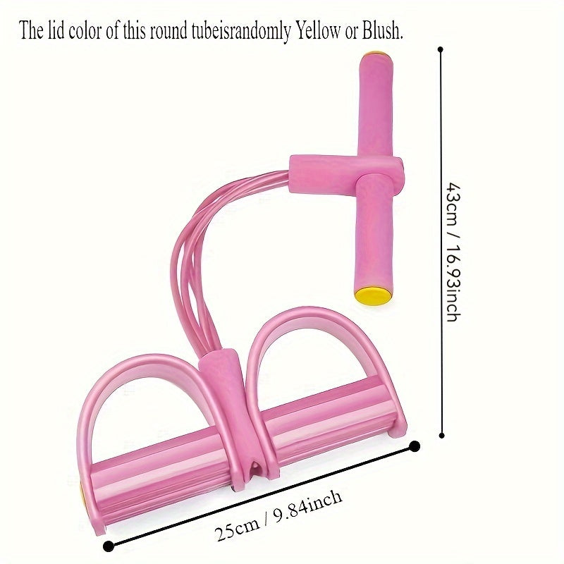 Home Gym Resistance Bands - 4 Tubes Elastic Pull Ropes for Full Body Workout