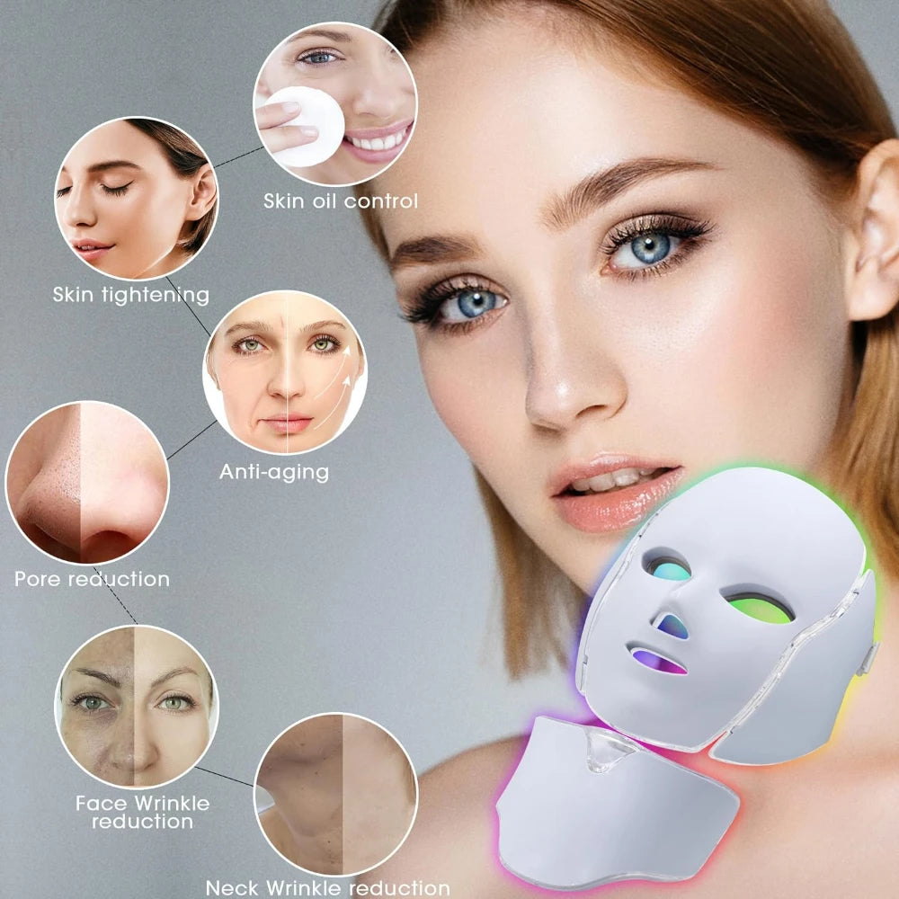 Light Therapy Face Beauty Facial 7 Colours LED Beauty Care Device