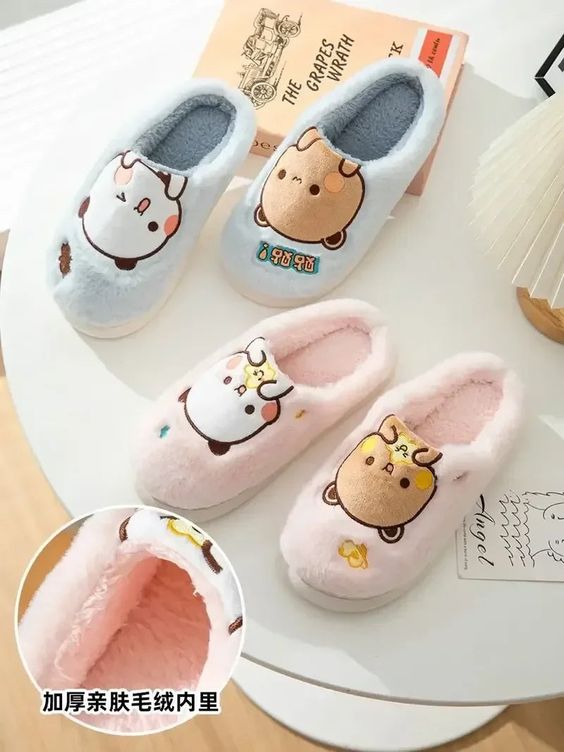 Kawaii Anime Bubu Dudu Bear Plush Slipper Cartoon Winter slipper