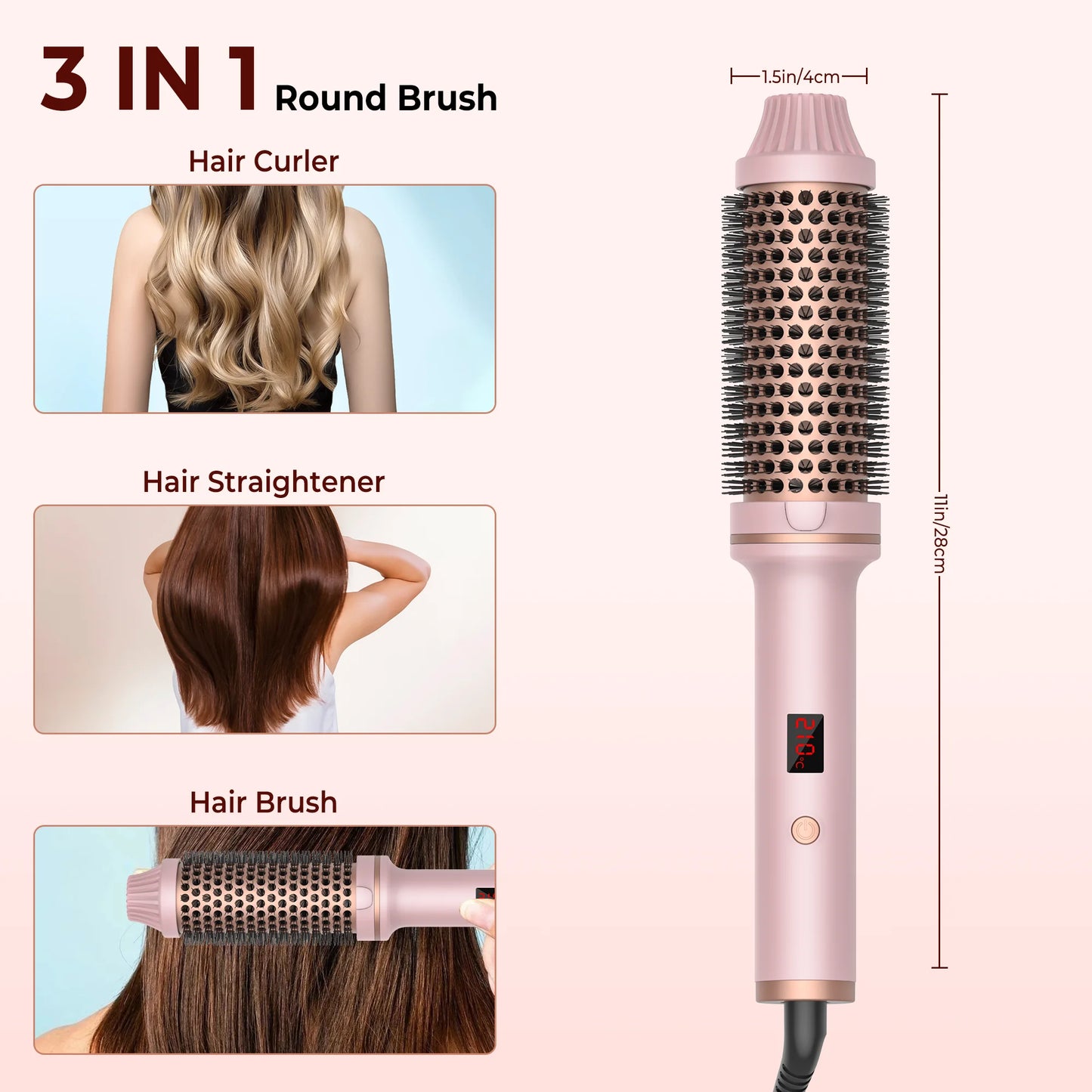 Hair Curling Iron Brush