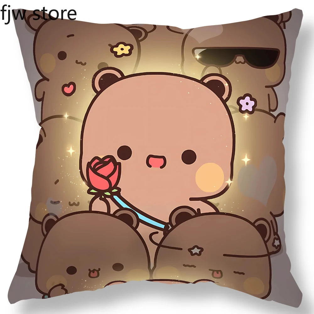 Cute panda Bubu and Dudu pillowcase