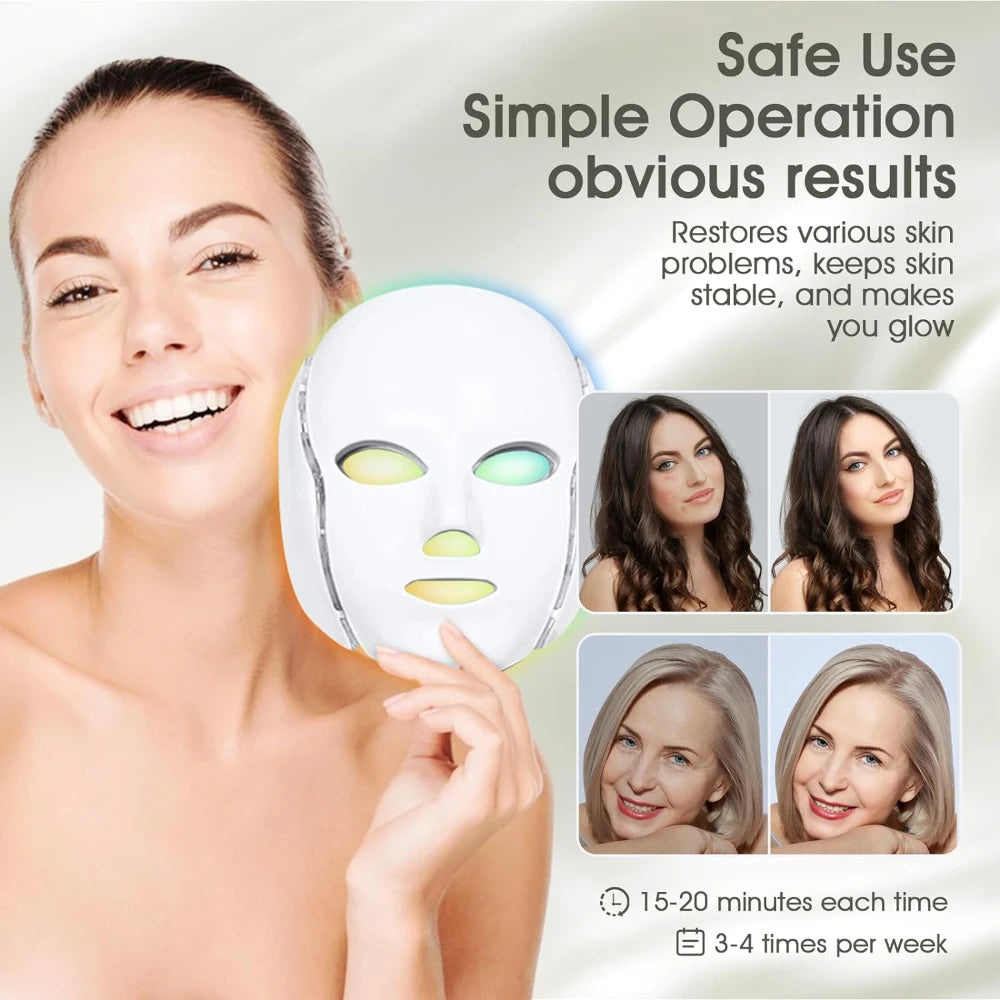 Light Therapy Face Beauty Facial 7 Colours LED Beauty Care Devices