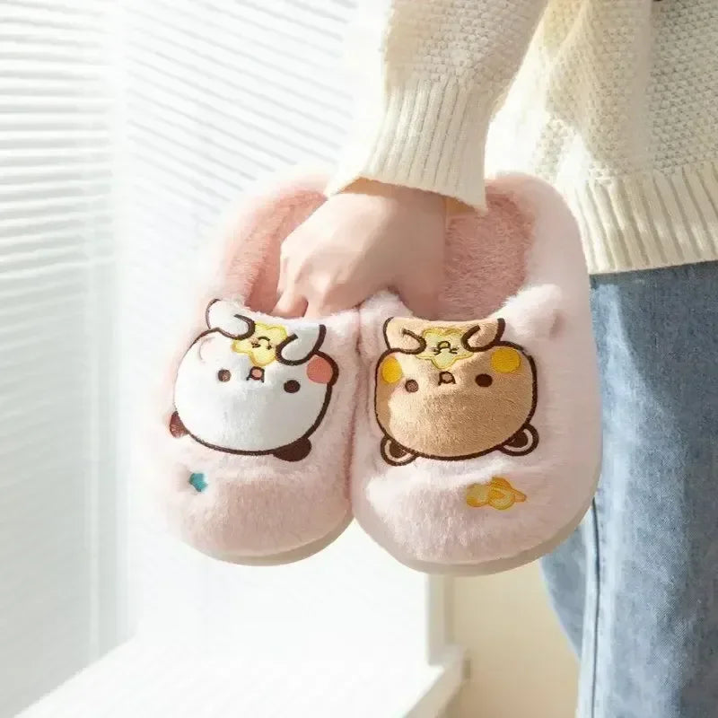 Kawaii Anime Bubu Dudu Bear Plush Slipper Cartoon Winter slipper