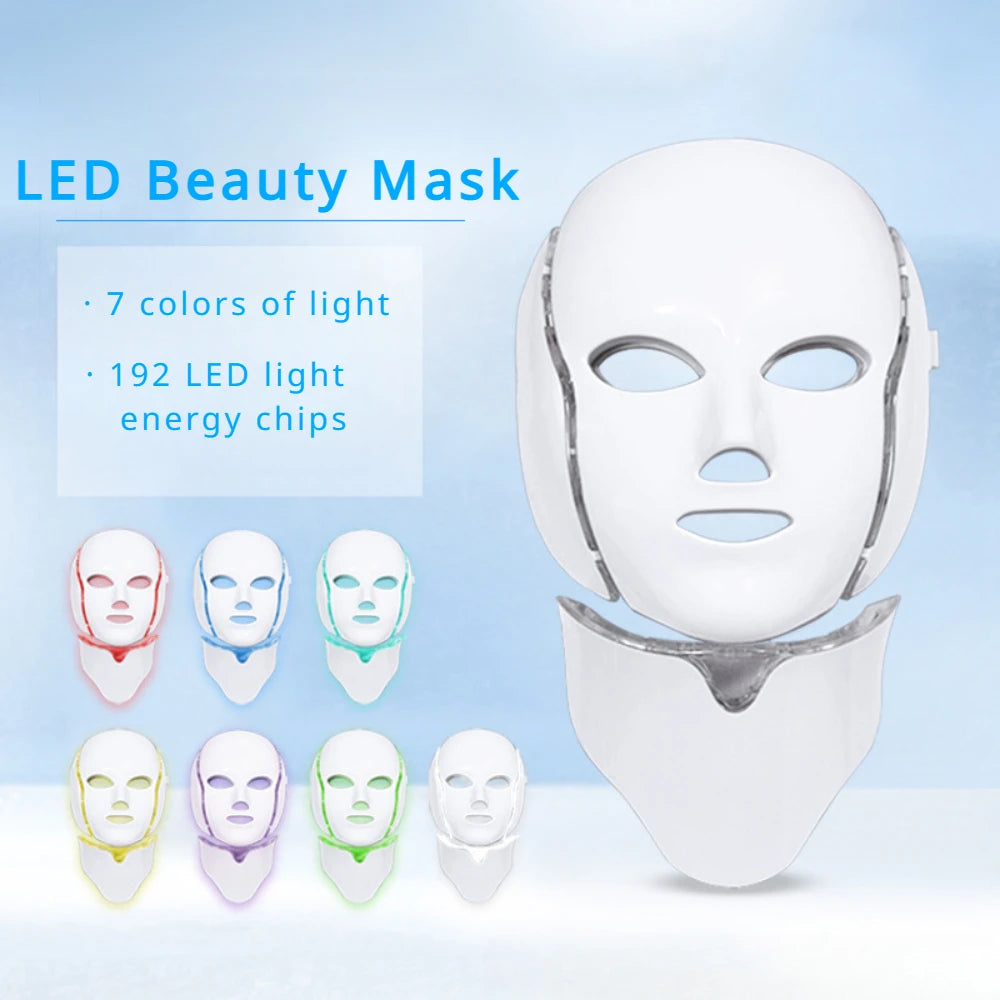 Light Therapy Face Beauty Facial 7 Colours LED Beauty Care Device