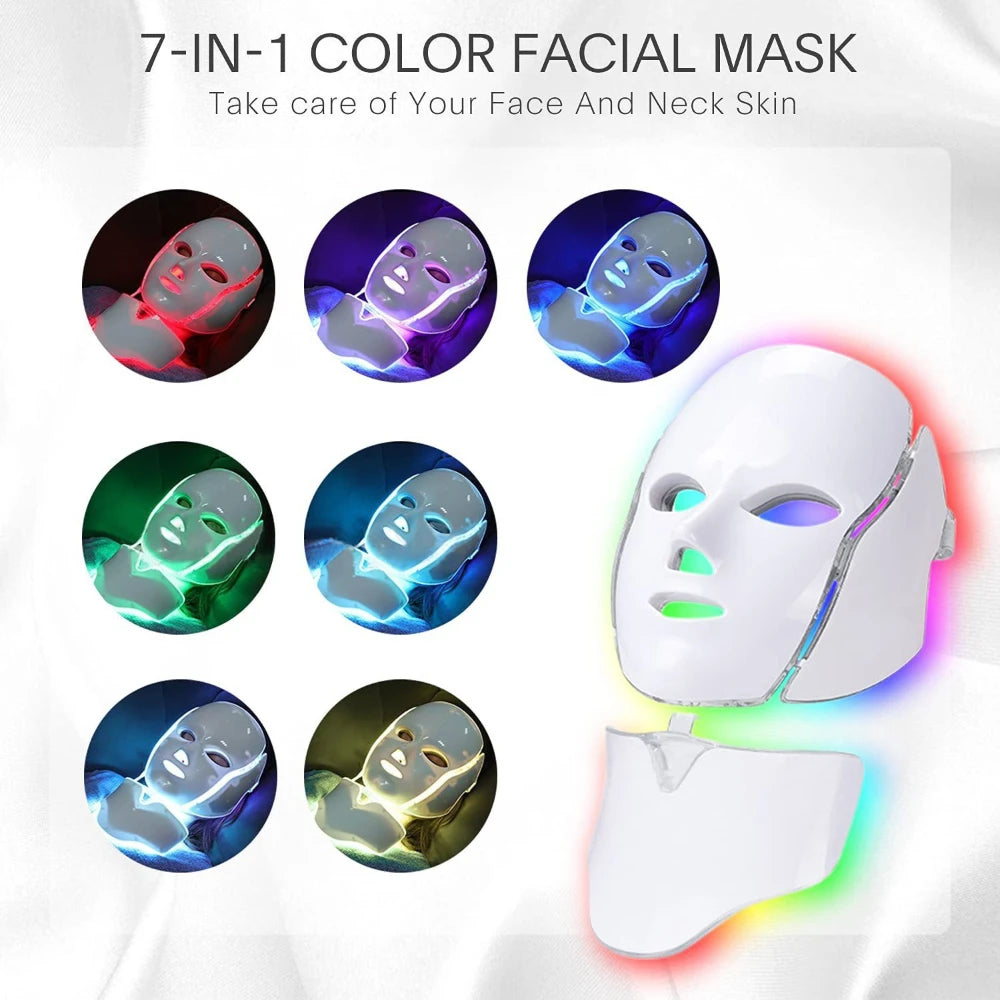 Light Therapy Face Beauty Facial 7 Colours LED Beauty Care Device