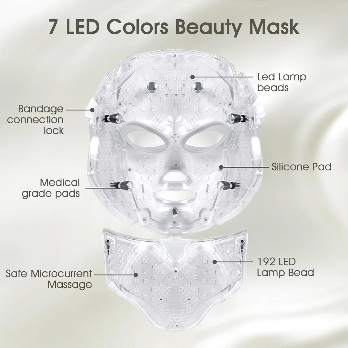 Light Therapy Face Beauty Facial 7 Colours LED Beauty Care Device