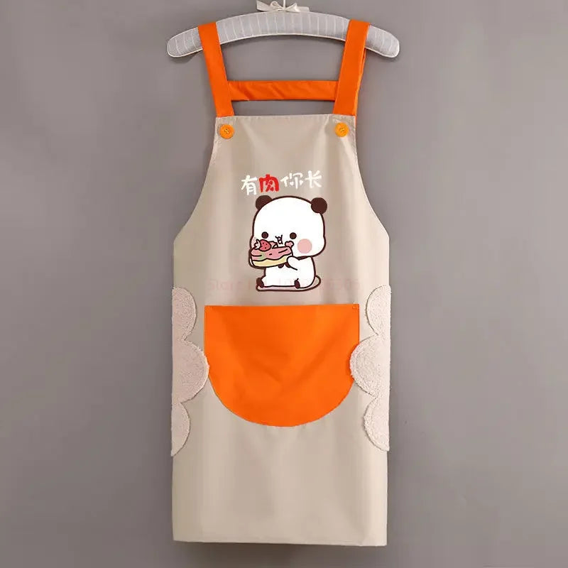 New Bubu And Dudu Printing Apron Home Kitchen Waterproof Oil Proof Apron