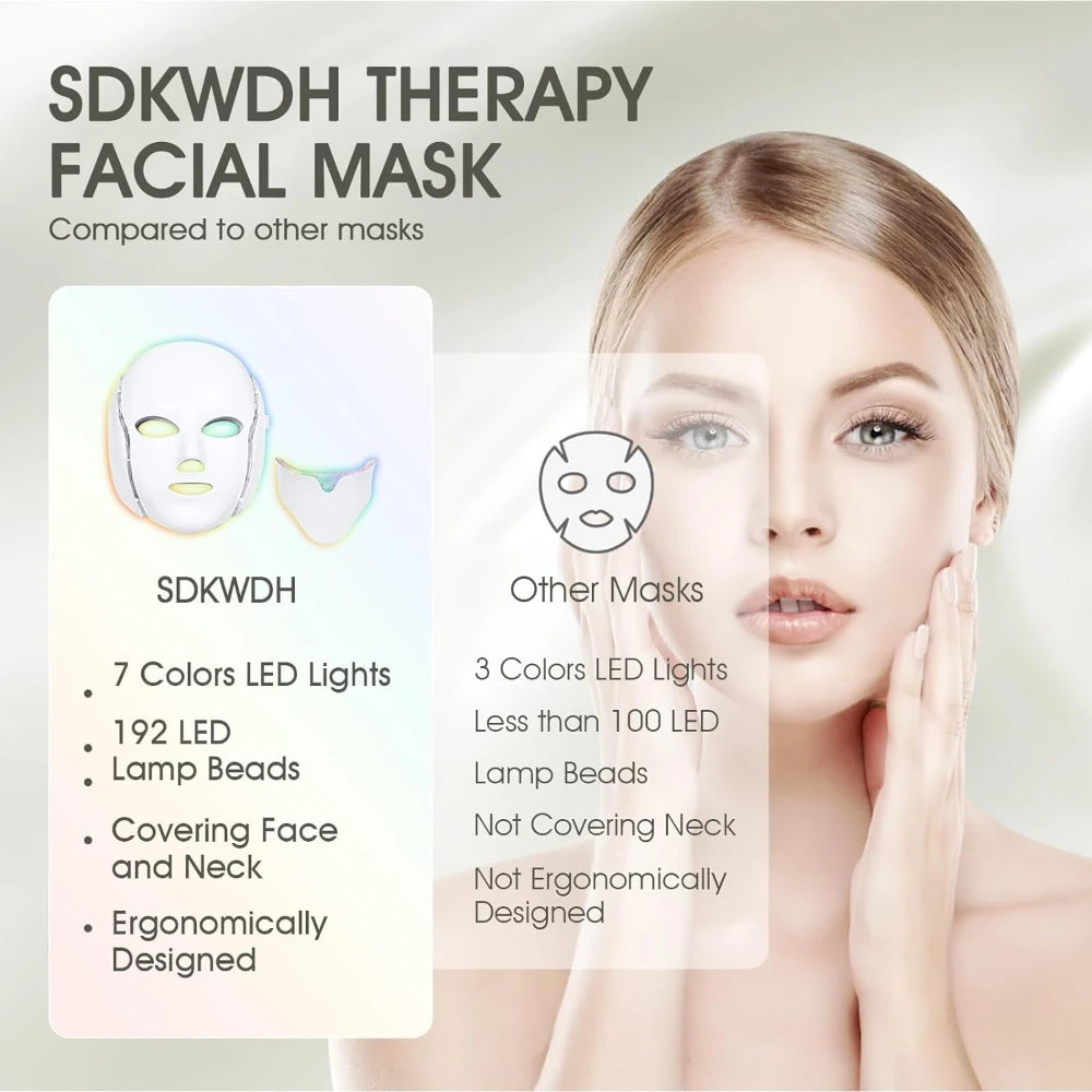 Light Therapy Face Beauty Facial 7 Colours LED Beauty Care Device