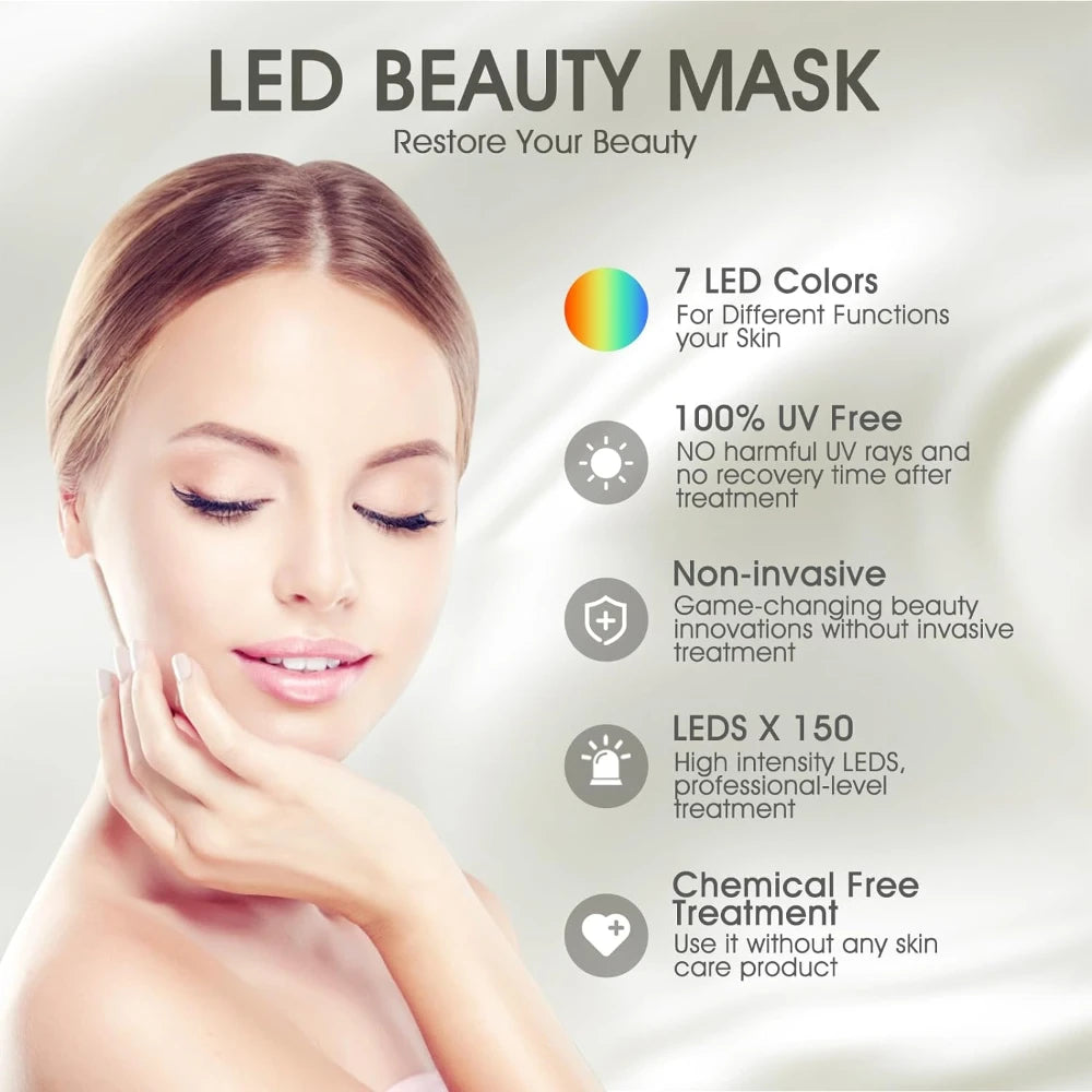 Light Therapy Face Beauty Facial 7 Colours LED Beauty Care Devices