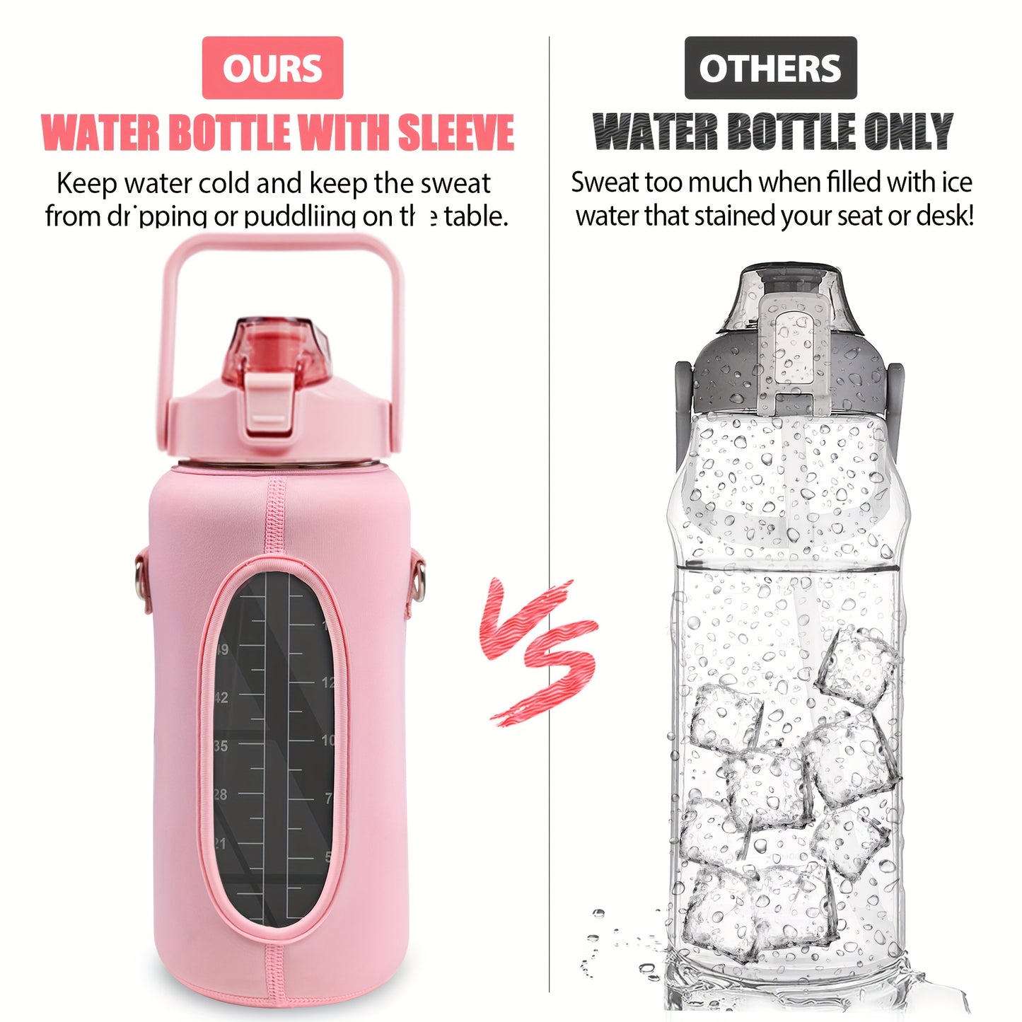 Half Gallon Water Bottle With Sleeve