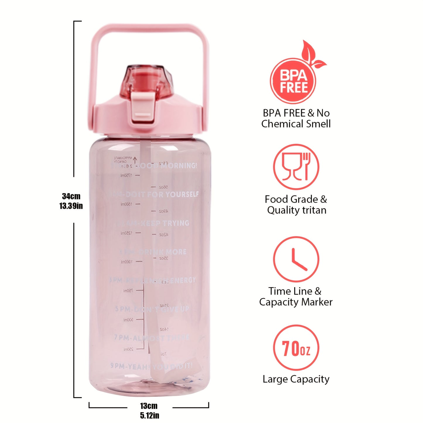 Half Gallon Water Bottle With Sleeve