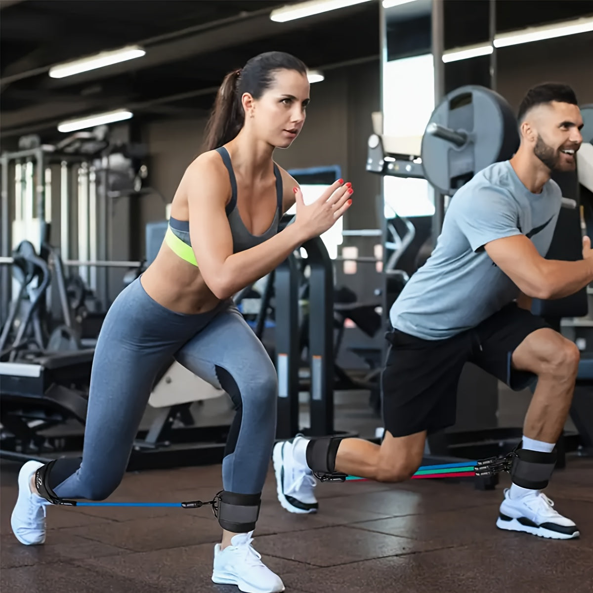 Universal Ankle Resistance Band Set with Adjustable Straps